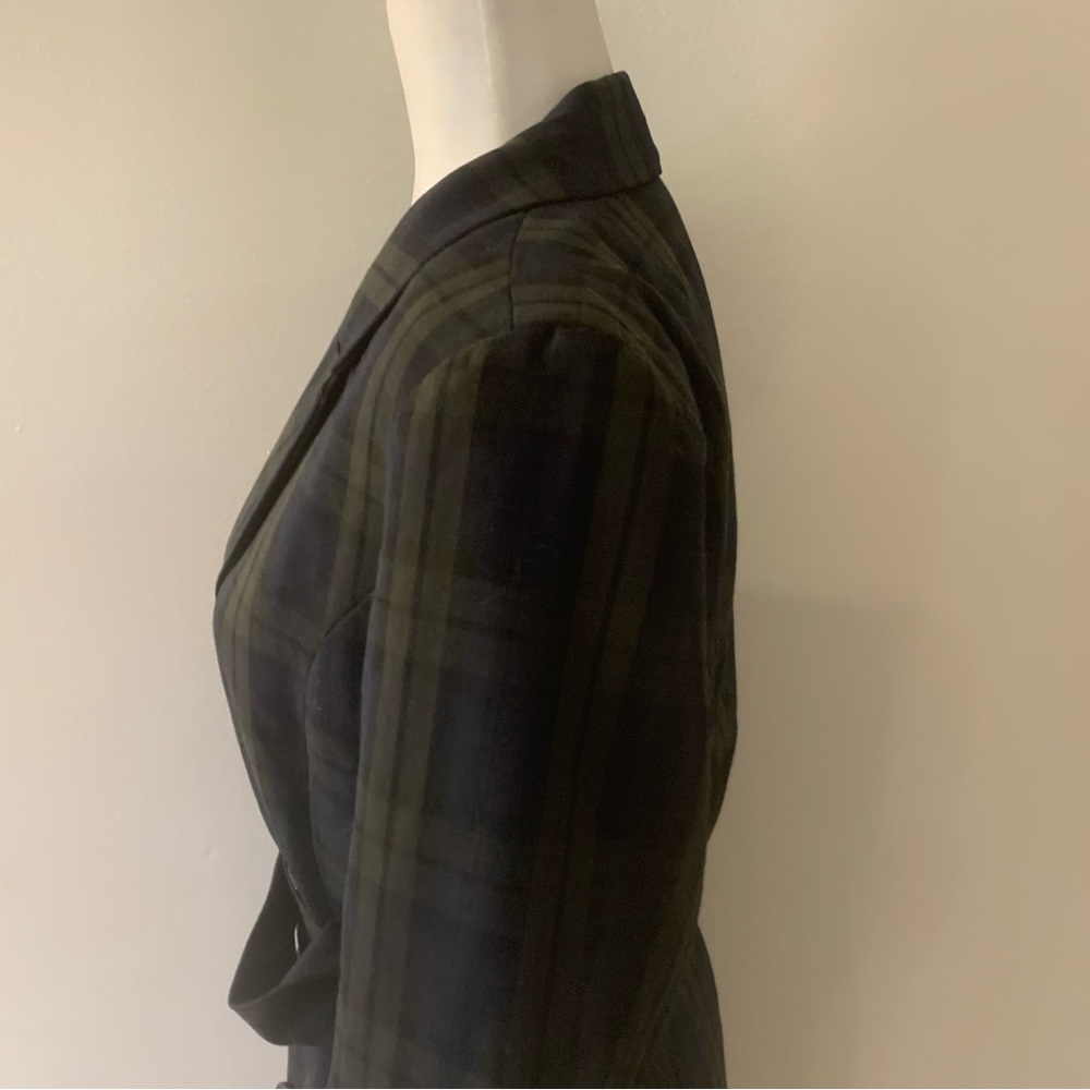 Mango Casual Belted Plaid Check Trench Coat - Picture 11 of 16
